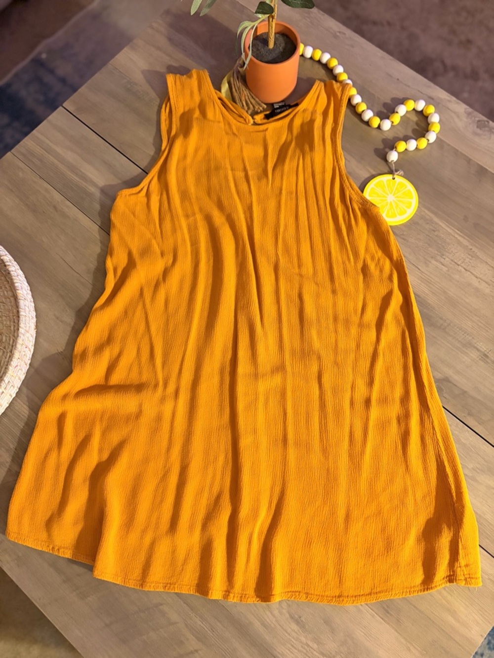 Forever 21 Mustard Yellow V-Neck Tunic